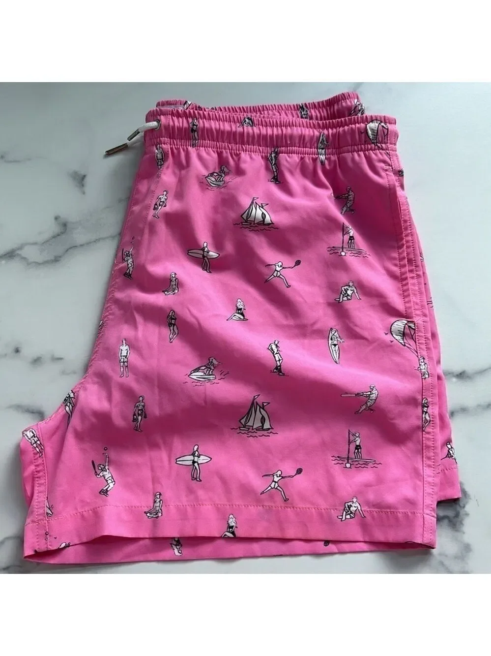 Bermies Pink Beach Swim Shorts Swimwear Size XL